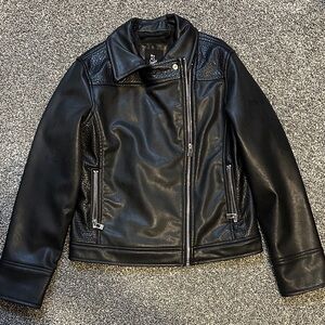 Girl Art Class leather moto jacket, size M 8Y, excellent condition.